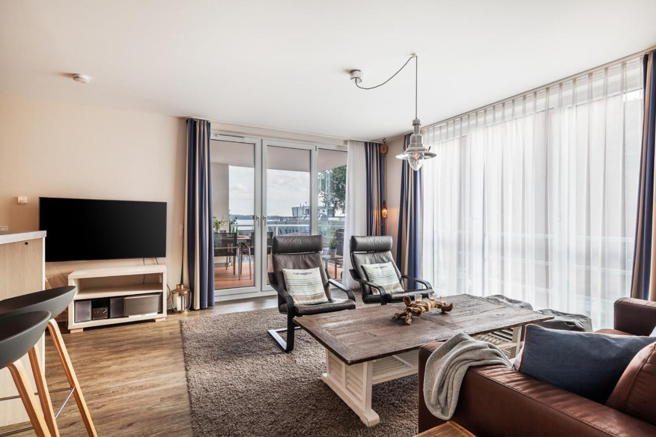 Apartmenthaus Hafenspitze Ap 5 - "Am Yachthafen 5" - Blickrichtung Offenes Meerstrandpromenade Eckernforde Bagian luar foto