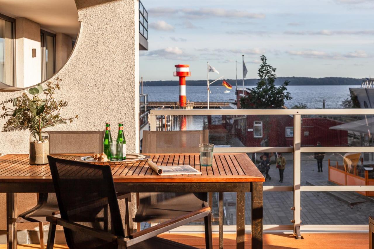 Apartmenthaus Hafenspitze Ap 5 - "Am Yachthafen 5" - Blickrichtung Offenes Meerstrandpromenade Eckernforde Bagian luar foto
