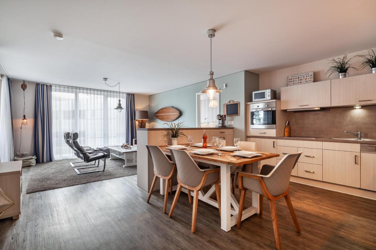 Apartmenthaus Hafenspitze Ap 5 - "Am Yachthafen 5" - Blickrichtung Offenes Meerstrandpromenade Eckernforde Bagian luar foto